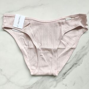NWT CALVIN KLEIN RIBBED BIKINI PANTY IN BARELY PINK SIZE EXTRA LARGE